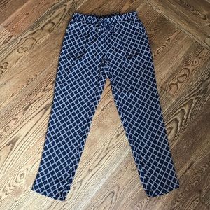 Navy Dress Pants w. Tan Pattern